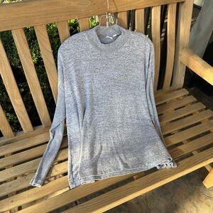 Gap Women’s Mock Neck Sweater, Heather Grey, Size L
